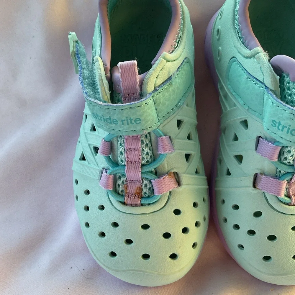 STRIDE RITE Made‎ 2 Play Phibian Sneaker Sandal Water Shoe Teal Purple Size 6